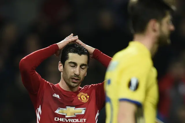 Henrikh Mkhitaryan reacts