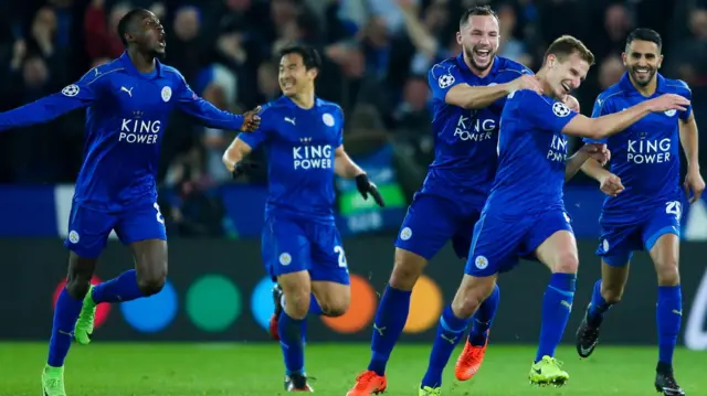 Leicester City celebrate