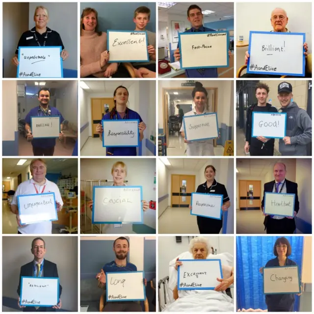 Montage of views about the A&E unit