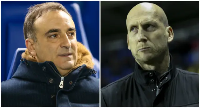 Carlos Carvalhal (left) and Jaap Stam