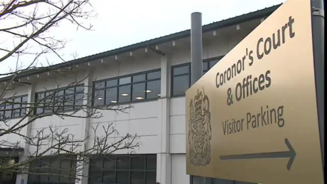 Coroner's Court sign in Ipswich