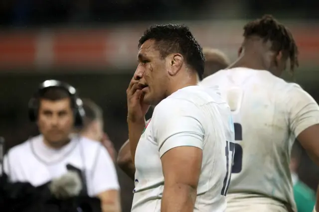 Mako Vunipola looks disappointed