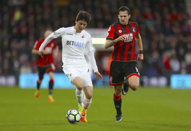 Swansea City"s Ki Sung-yueng