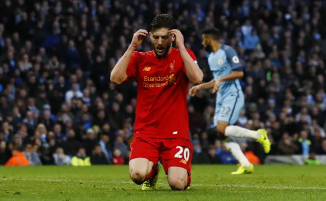 Lallana reacts