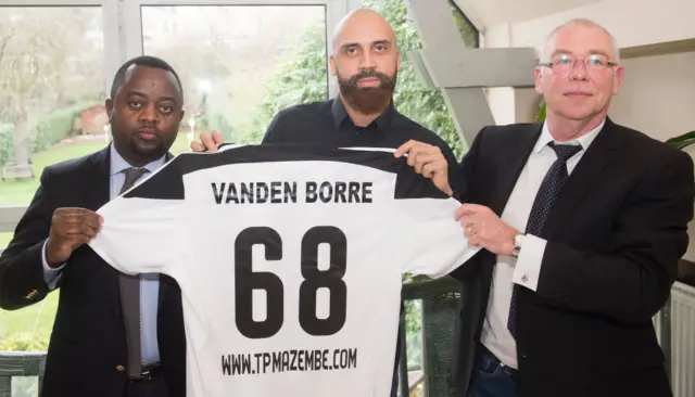 Anthony Vanden Borre with TP Mazembe shirt