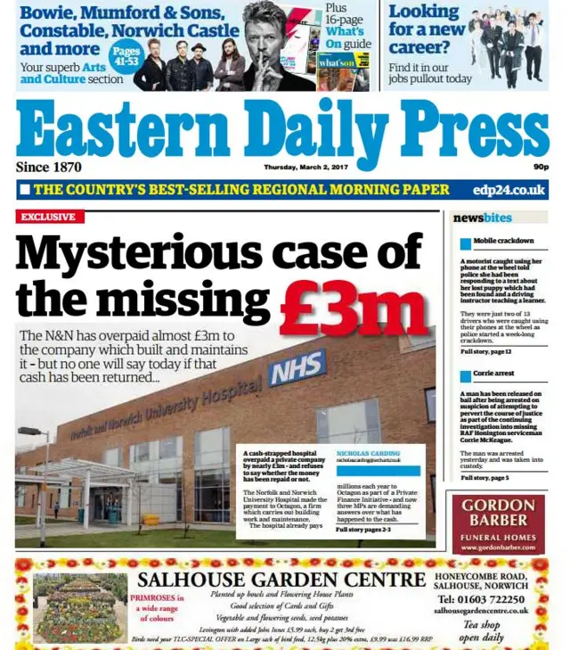 Front page of the EDP