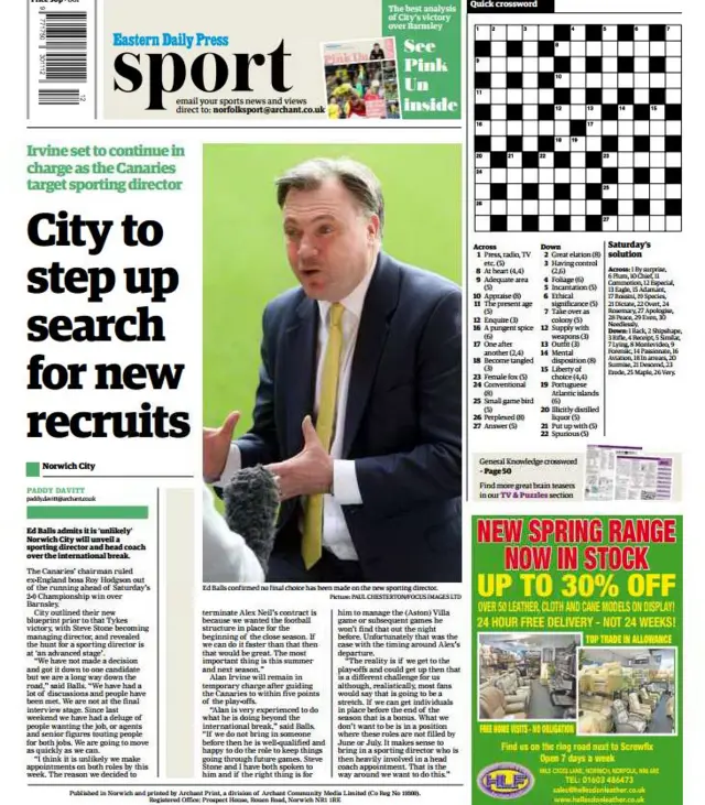 Back page of the EDP