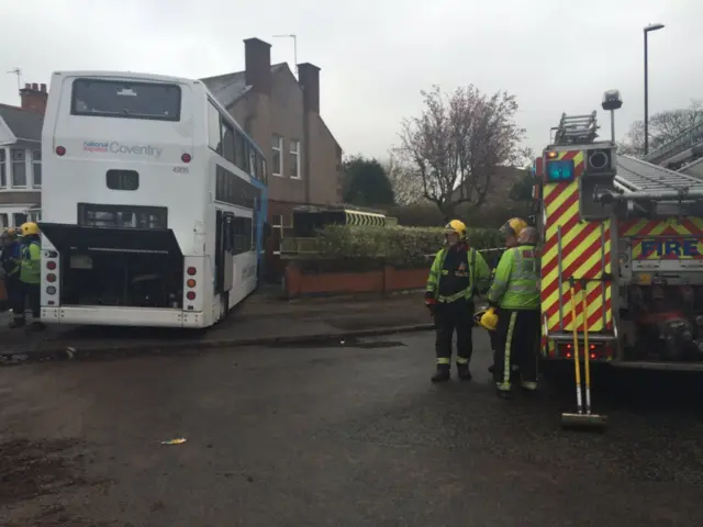 Scene of bus crash