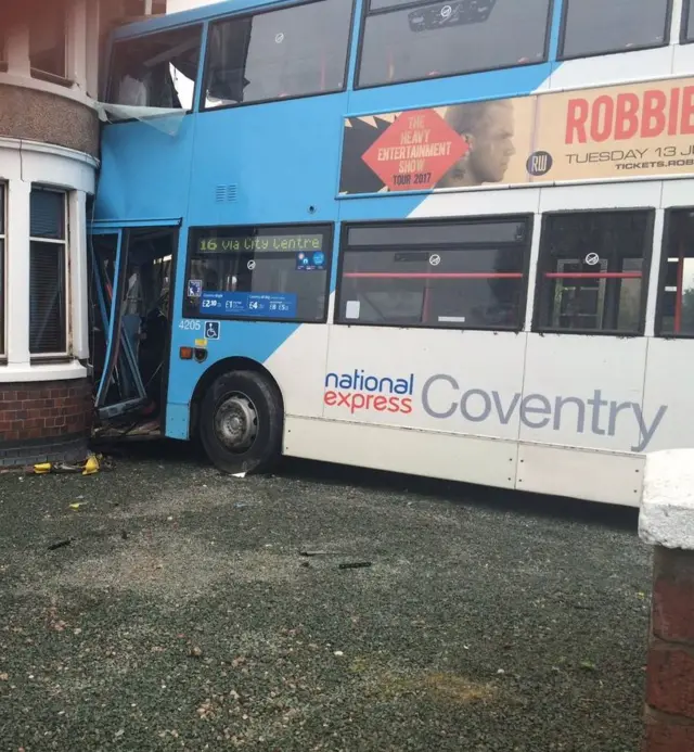 Bus crash scene