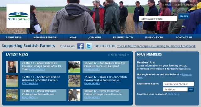 NFU Scotland homepage