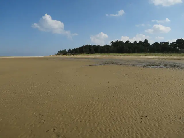 Dunes at East Hills, Wells, seen across sandy bay