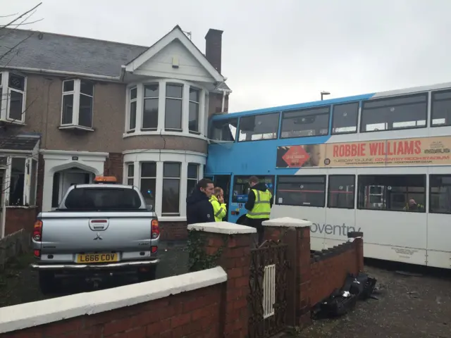 Scene of bus crash