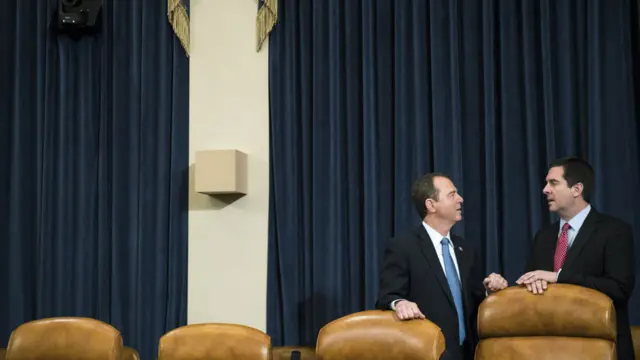 Republican Devin Nunes (right) with Democrat Adam Schiff