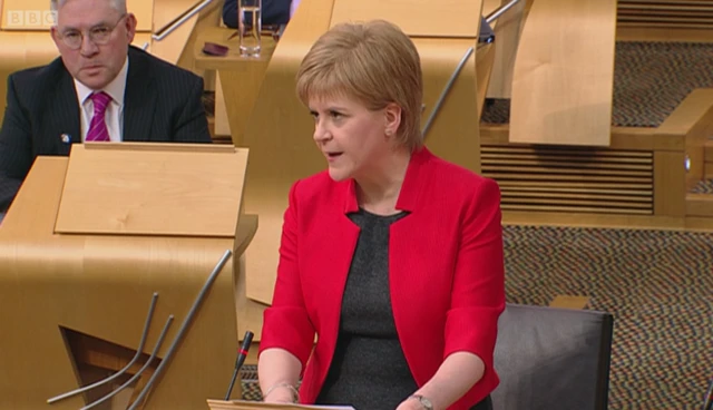 First Minister Nicola Sturgeon