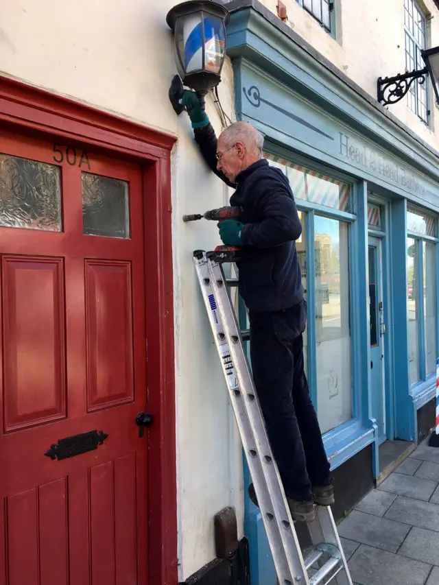 Installation of blue plaque