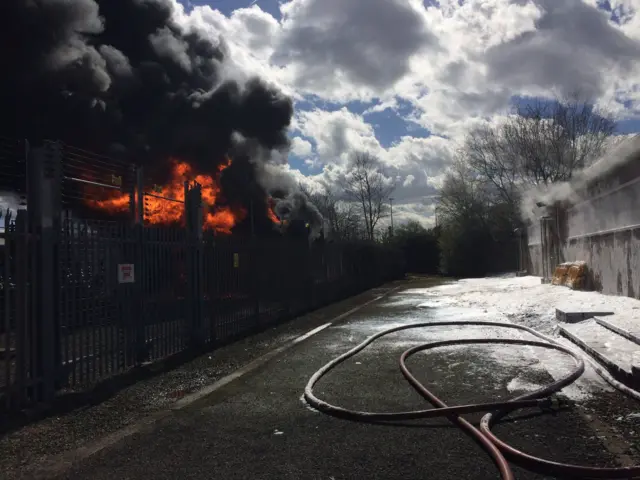 Fire in Ravensbridge Drive