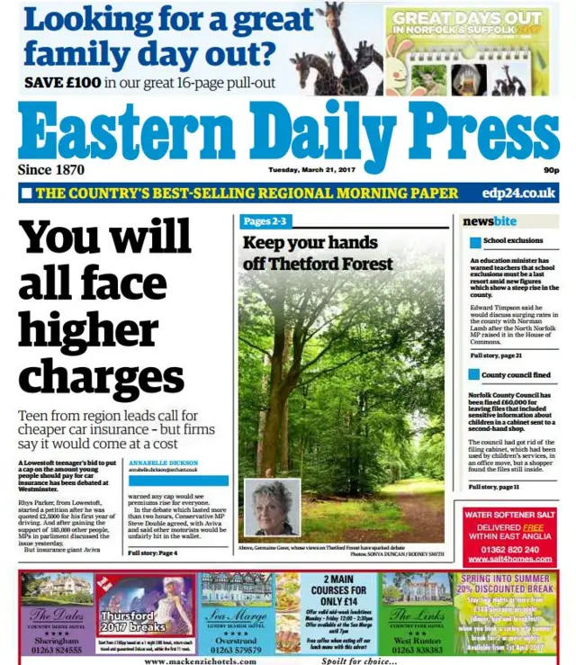 Front page of the EDP