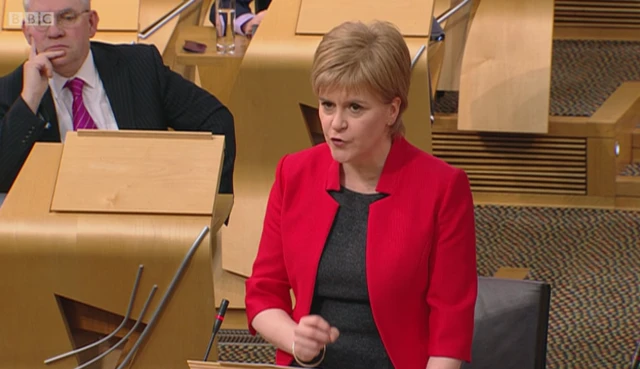 First Minister Nicola Sturgeon