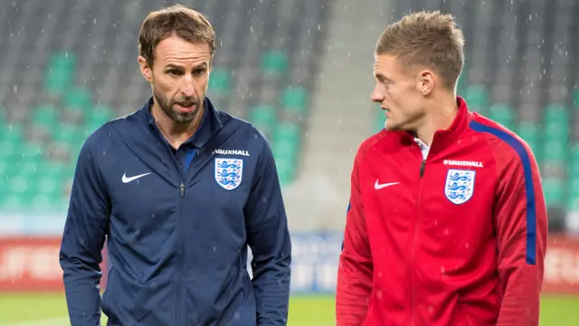 Gareth Southgate and Jamie Vardy