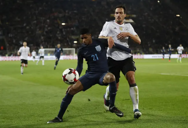 Marcus Rashford and Mats Hummels