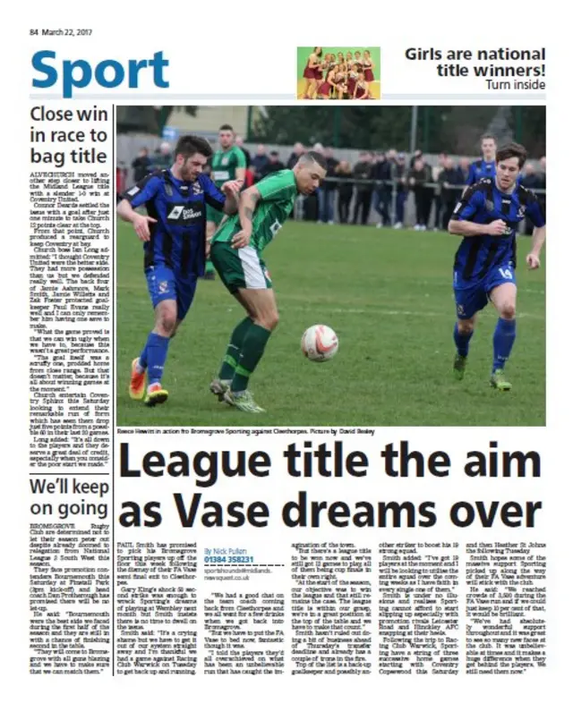 Bromsgrove Advertiser back page