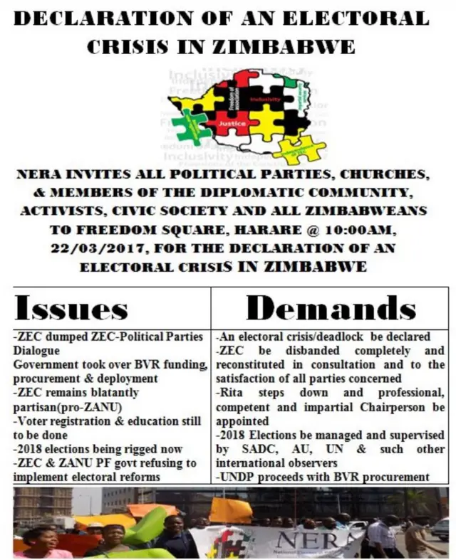 Zimbabwe opposition poster