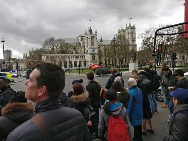 Scene outside Westminster