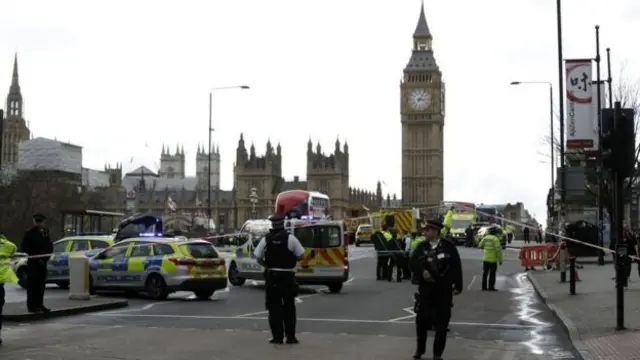 Police cordon off Houses of Parliament