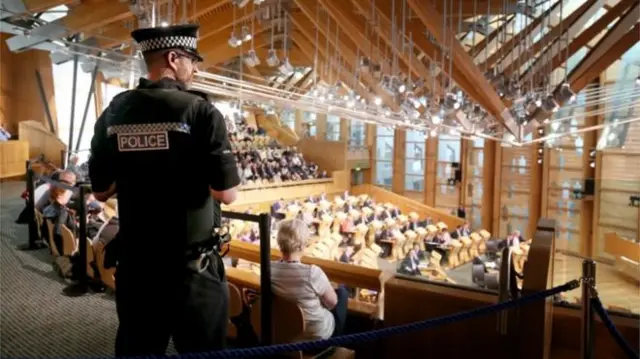 
          The independence referendum debate was suspended as news came through of the attack at Westminster
        