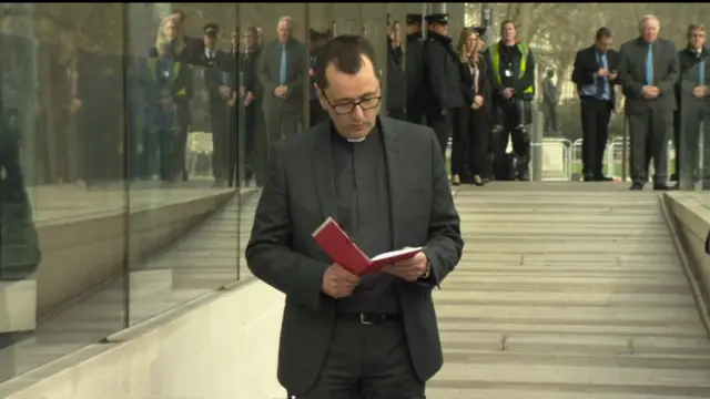 A vicar led the tribute