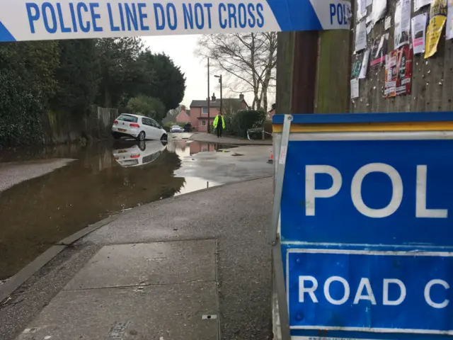 Collapsed water main in Holbrook