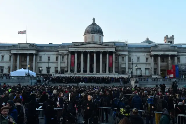 Crowds at the Westminster attack vigil