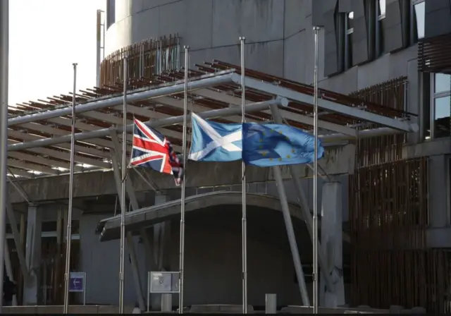 Holyrood flags at half mast