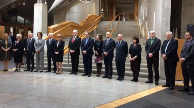 Holyrood holds a minute's silence