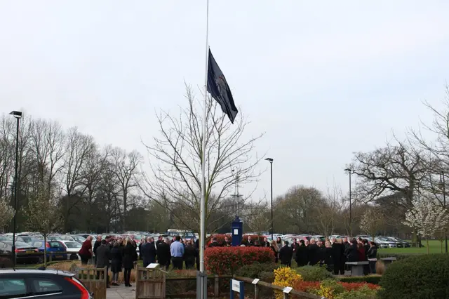 Police minutes silence