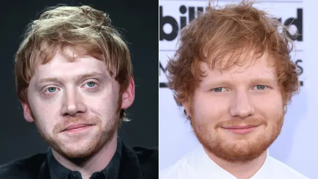 Rupert Grint and Ed Sheeran