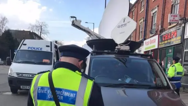 Van being ticketed