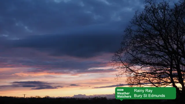 Sunset in Bury St Edmunds