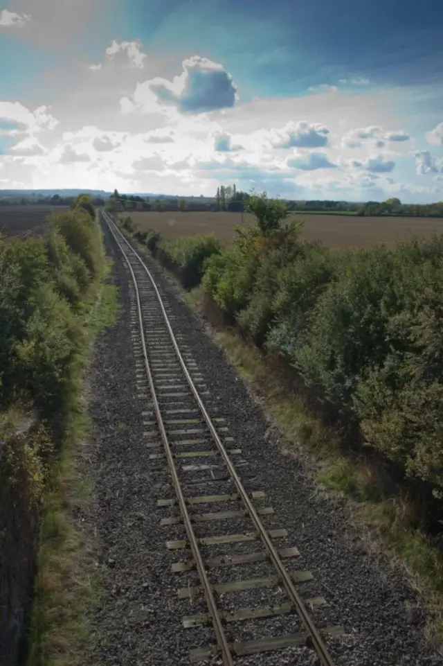 
          Existing branch line at Long Marston looking towards Honeybourne
        