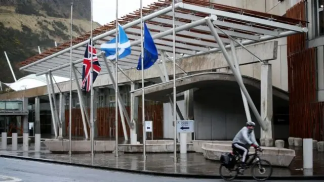 Holyrood flags at half mast