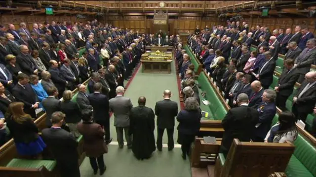 MPs observing minute's silence