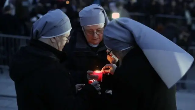 Nuns at the vigil