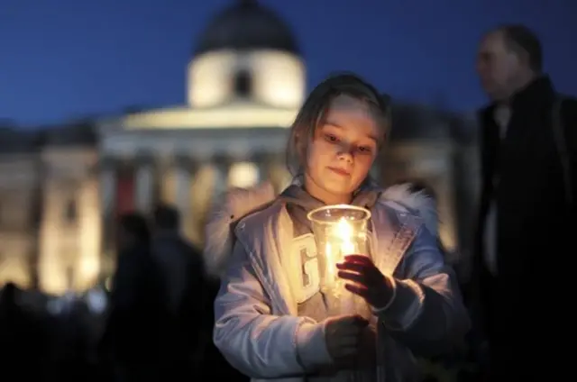 Girl holding a candle