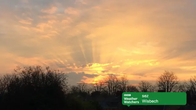 Sun over Wisbech