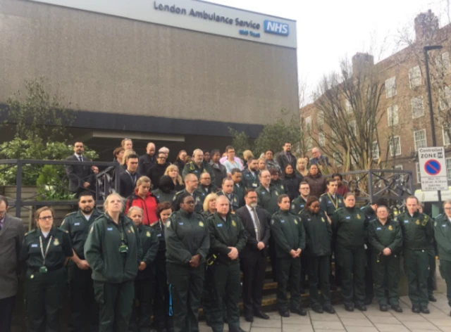 
          London Ambulance Service in a minute's silence to pay respects to everyone affected by the attack
        