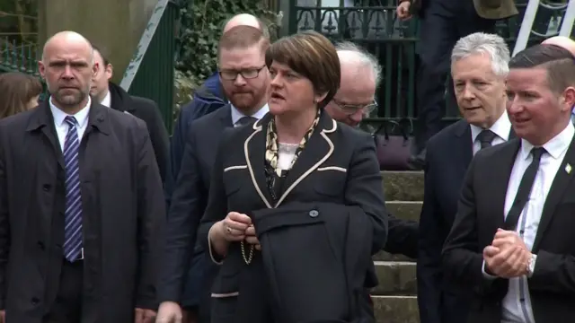 
          The DUP is represented by Arlene Foster, Simon Hamilton and Peter Robinson
        