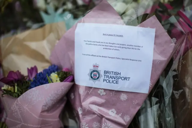 Floral tribute for PC Palmer