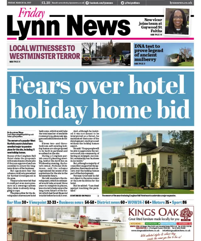 Lynn News front page