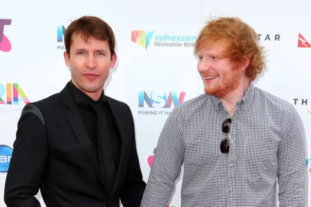 James Blunt and Ed Sheeran