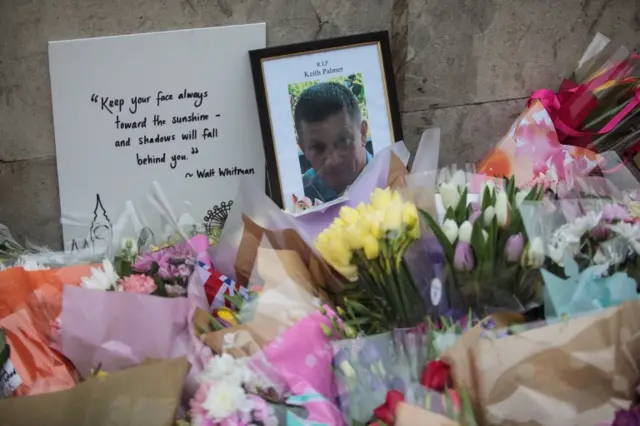 Floral tributes to PC Palmer